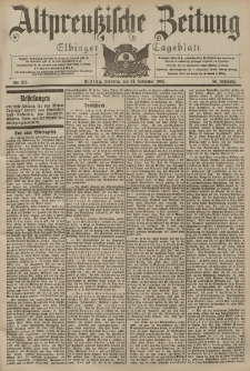 Altpreussische Zeitung, Nr. 274 Sonntag 22 November 1903, 55. Jahrgang