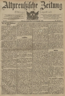 Altpreussische Zeitung, Nr. 277 Donnerstag 26 November 1903, 55. Jahrgang