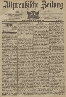 Altpreussische Zeitung, Nr. 279 Sonnabend 28 November 1903, 55. Jahrgang