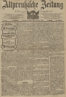 Altpreussische Zeitung, Nr. 280 Sonntag 29 November 1903, 55. Jahrgang