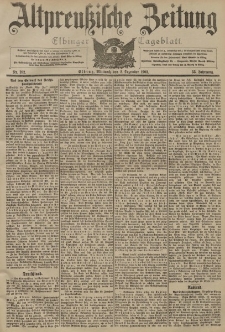Altpreussische Zeitung, Nr. 282 Mittwoch 2 Dezember 1903, 55. Jahrgang