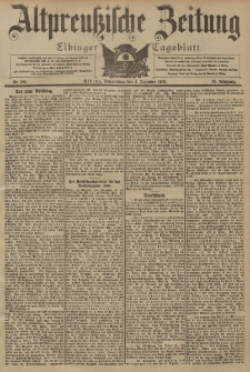 Altpreussische Zeitung, Nr. 283 Donnerstag 3 Dezember 1903, 55. Jahrgang
