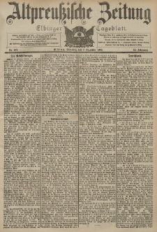Altpreussische Zeitung, Nr. 287 Dienstag 8 Dezember 1903, 55. Jahrgang