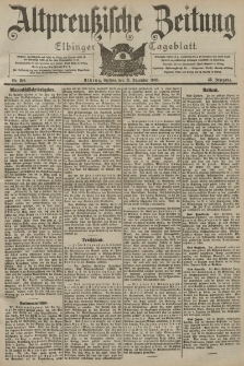 Altpreussische Zeitung, Nr. 290 Freitag 11 Dezember 1903, 55. Jahrgang
