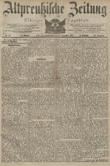 Altpreussische Zeitung, Nr. 291 Sonnabend 12 Dezember 1903, 55. Jahrgang