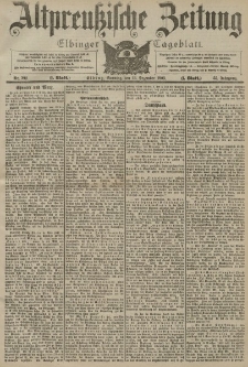 Altpreussische Zeitung, Nr. 292 Sonntag 13 Dezember 1903, 55. Jahrgang