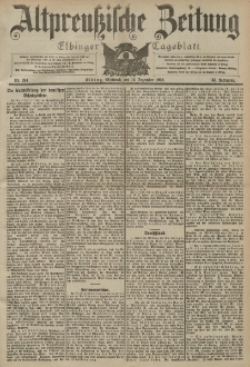 Altpreussische Zeitung, Nr. 294 Mittwoch 16 Dezember 1903, 55. Jahrgang
