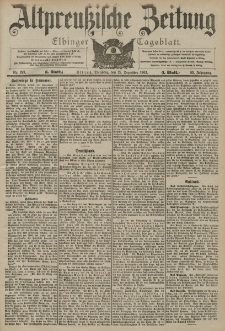 Altpreussische Zeitung, Nr. 299 Dienstag 22 Dezember 1903, 55. Jahrgang
