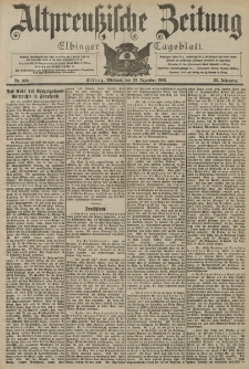 Altpreussische Zeitung, Nr. 300 Mittwoch 23 Dezember 1903, 55. Jahrgang