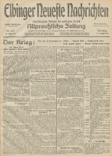 Elbinger Neueste Nachrichten, Nr. 232 Dienstag 25 August 1914 66. Jahrgang