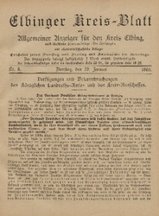 Kreis-Blatt des Königlich Preußischen Landraths-Amtes zu Elbing, Nr. 8 Dienstag 29 Januar 1895