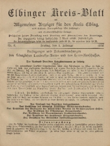 Kreis-Blatt des Königlich Preußischen Landraths-Amtes zu Elbing, Nr. 9 Freitag 1 Februar 1895