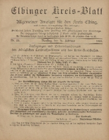 Kreis-Blatt des Königlich Preußischen Landraths-Amtes zu Elbing, Nr. 16 Dienstag 26 Februar 1895