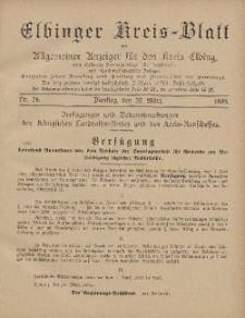Kreis-Blatt des Königlich Preußischen Landraths-Amtes zu Elbing, Nr. 24 Dienstag 26 März 1895