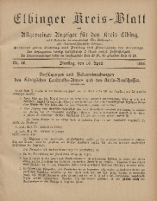 Kreis-Blatt des Königlich Preußischen Landraths-Amtes zu Elbing, Nr. 30 Dienstag 16 April 1895