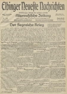 Elbinger Neueste Nachrichten, Nr. 236 Sonnabend 29 August 1914 66. Jahrgang