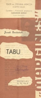 Tabu - program teatralny