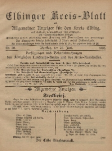 Kreis-Blatt des Königlich Preußischen Landraths-Amtes zu Elbing, Nr. 50 Dienstag 25 Juni 1895