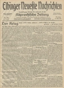 Elbinger Neueste Nachrichten, Nr. 238 Montag 31 August 1914 66. Jahrgang