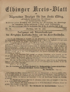 Kreis-Blatt des Königlich Preußischen Landraths-Amtes zu Elbing, Nr. 56 Dienstag 16 Juli 1895