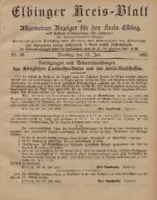 Kreis-Blatt des Königlich Preußischen Landraths-Amtes zu Elbing, Nr. 58 Dienstag 23 Juli 1895