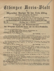 Kreis-Blatt des Königlich Preußischen Landraths-Amtes zu Elbing, Nr. 78 Dienstag 1 Oktober 1895