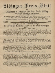 Kreis-Blatt des Königlich Preußischen Landraths-Amtes zu Elbing, Nr. 80 Dienstag 8 Oktober 1895