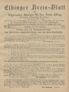 Kreis-Blatt des Königlich Preußischen Landraths-Amtes zu Elbing, Nr. 83 Freitag 18 Oktober 1895