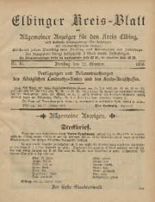 Kreis-Blatt des Königlich Preußischen Landraths-Amtes zu Elbing, Nr. 84 Dienstag 22 Oktober 1895