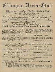 Kreis-Blatt des Königlich Preußischen Landraths-Amtes zu Elbing, Nr. 86 Dienstag 29 Oktober 1895