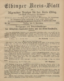 Kreis-Blatt des Königlich Preußischen Landraths-Amtes zu Elbing, Nr. 89 Freitag 8 November 1895