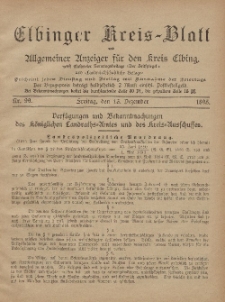 Kreis-Blatt des Königlich Preußischen Landraths-Amtes zu Elbing, Nr. 99 Freitag 13 Dezember 1895