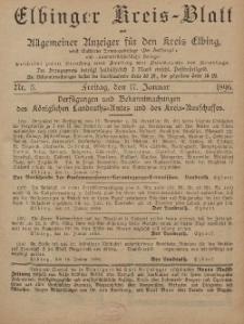 Kreis-Blatt des Königlich Preußischen Landraths-Amtes zu Elbing, Nr. 5 Freitag 17 Januar 1896