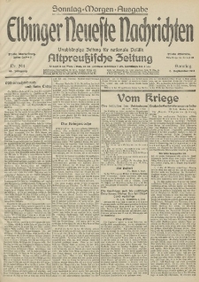 Elbinger Neueste Nachrichten, Nr. 244 Sonntag 6 September 1914 66. Jahrgang