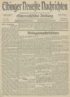 Elbinger Neueste Nachrichten, Nr. 247 Mittwoch 9 September 1914 66. Jahrgang