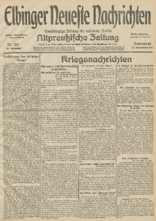 Elbinger Neueste Nachrichten, Nr. 250 Sonnabend 12 September 1914 66. Jahrgang