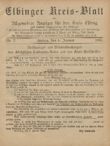 Kreis-Blatt des Königlich Preußischen Landraths-Amtes zu Elbing, Nr. 2 Freitag 6 Januar 1899