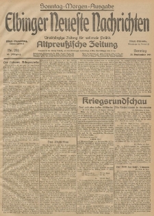 Elbinger Neueste Nachrichten, Nr. 258 Sonntag 20 September 1914 66. Jahrgang