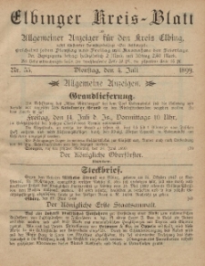 Kreis-Blatt des Königlich Preußischen Landraths-Amtes zu Elbing, Nr. 53 Dienstag 4 Juli 1899