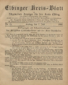 Kreis-Blatt des Königlich Preußischen Landraths-Amtes zu Elbing, Nr. 55 Freitag 7 Juli 1899