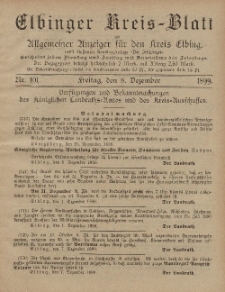 Kreis-Blatt des Königlich Preußischen Landraths-Amtes zu Elbing, Nr. 101 Freitag 8 Dezember 1899