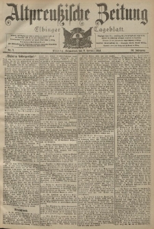 Altpreussische Zeitung, Nr. 7 Sonnabend 9 Januar 1904, 56. Jahrgang