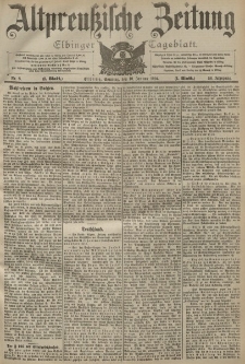 Altpreussische Zeitung, Nr. 8 Sonntag 10 Januar 1904, 56. Jahrgang