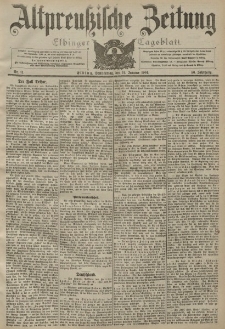 Altpreussische Zeitung, Nr. 11 Donnerstag 14 Januar 1904, 56. Jahrgang