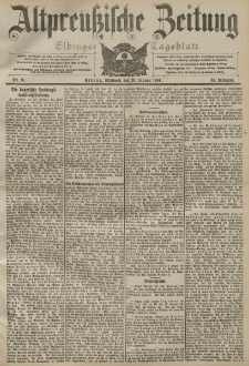 Altpreussische Zeitung, Nr. 16 Mittwoch 20 Januar 1904, 56. Jahrgang