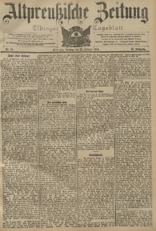 Altpreussische Zeitung, Nr. 18 Freitag 22 Januar 1904, 56. Jahrgang