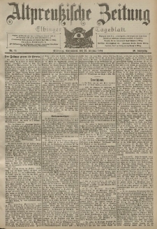 Altpreussische Zeitung, Nr. 19 Sonnabend 23 Januar 1904, 56. Jahrgang