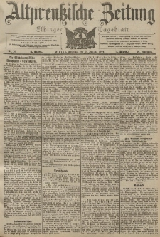 Altpreussische Zeitung, Nr. 20 Sonntag 24 Januar 1904, 56. Jahrgang