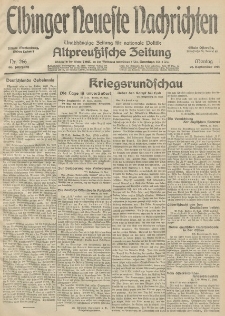 Elbinger Neueste Nachrichten, Nr. 266 Montag 28 September 1914 66. Jahrgang
