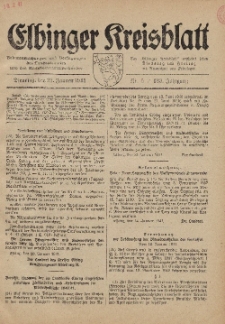 Kreis-Blatt des Königlich Preußischen Landraths-Amtes zu Elbing, Nr. 5 / 123 Jahrgang, Dienstag 21 Januar 1941